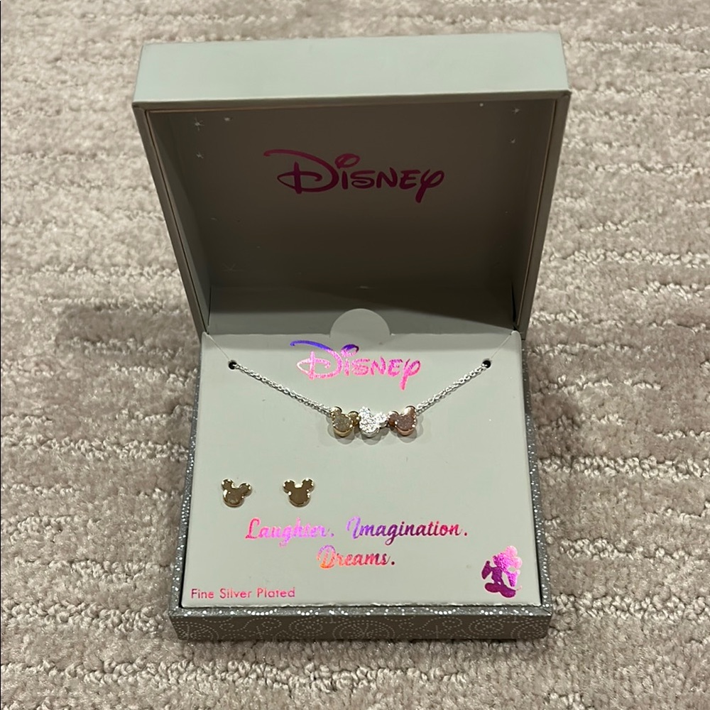 Disney Silver Mickey Mouse Jewelry Set